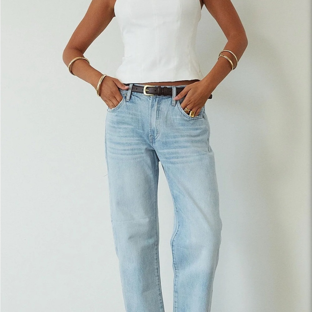 PISTOLA LEXI MID RISE BOWED STRAIGHT JEAN